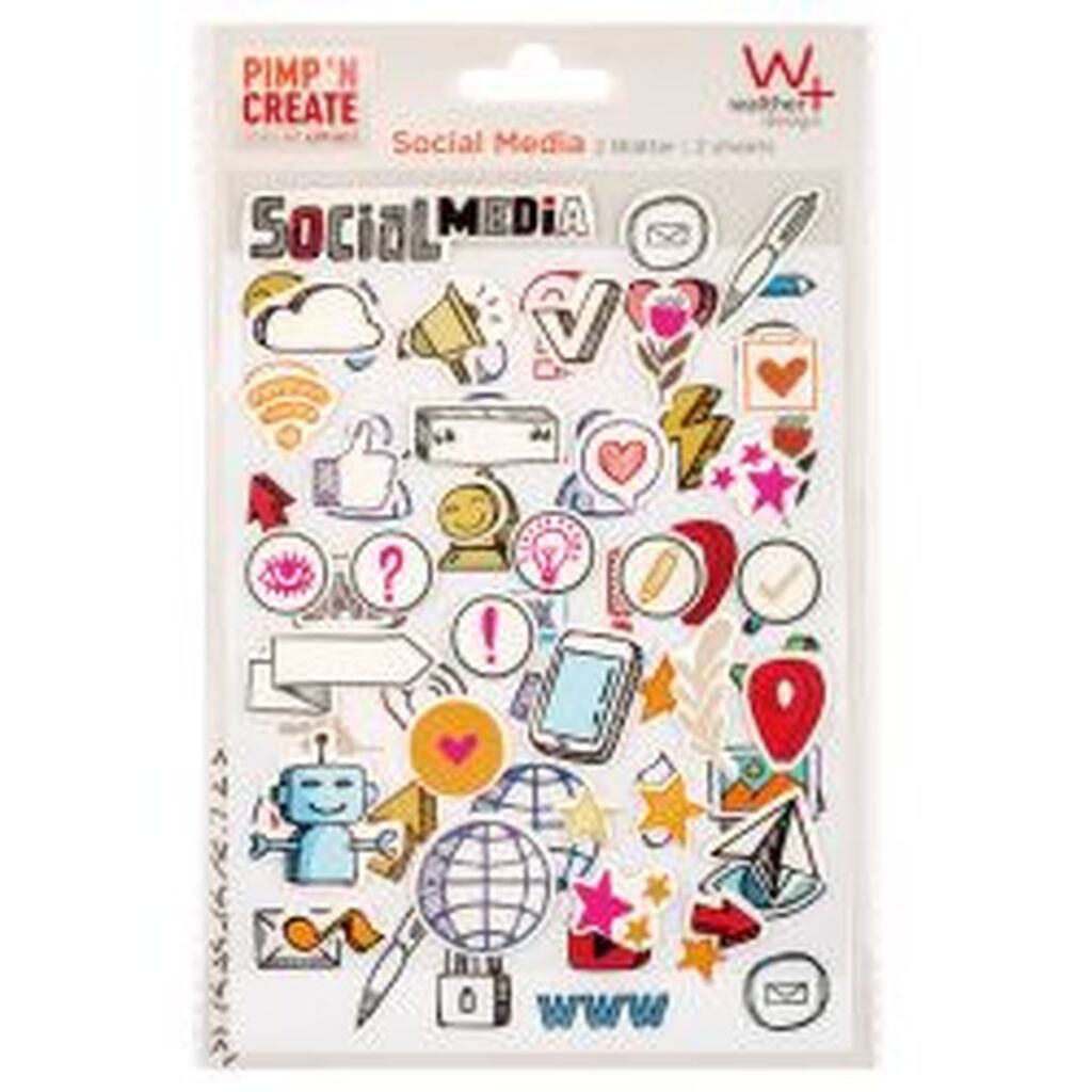 Walther Adhesive sticker Social Media