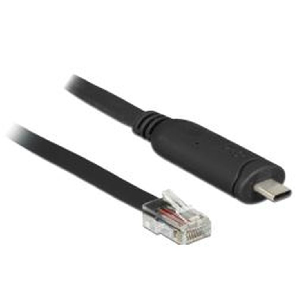 Delock Adapt Usb 2.0 Typec Male&gt;1xserial Rs-232 Rj45 Male 2.0mblack
