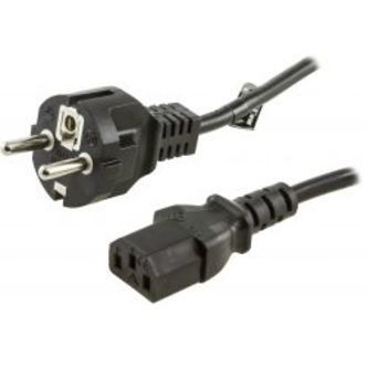 Deltaco Earthed Device Cable,Â straight Cee 7/7Â 0.5m - Ledning