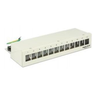 Delock Patch Panel 12ports Keystone Modules Shielded Clip Dinrails