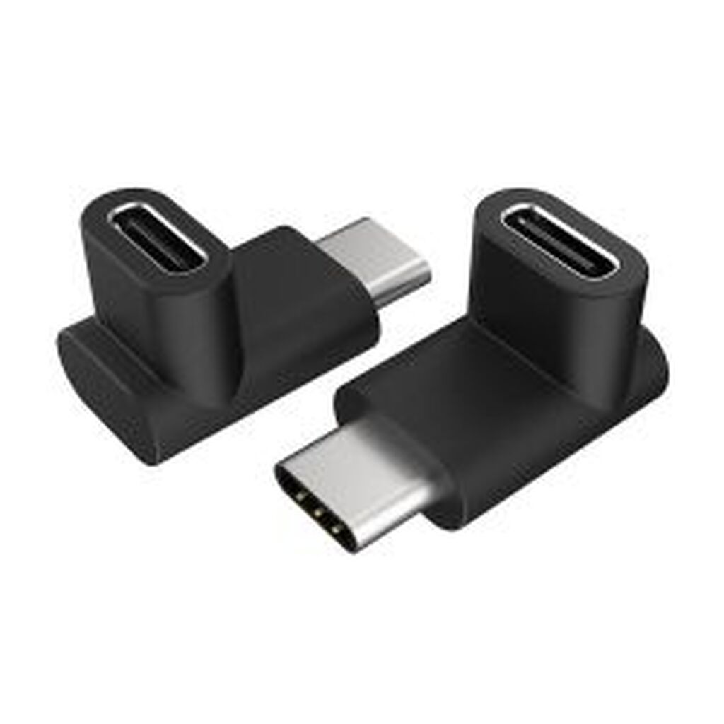 Akasa 90 Degrees Usb3.1 Gen2 Type-c To Type-c Adapter, 2/pack