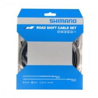 Shimano Gearkabelsæt Racer Rustfri Sort 170cm Strømpe - Cykelreservedele
