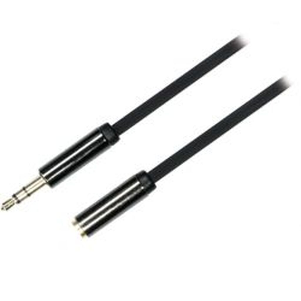 Deltaco Audio Cable, 3.5mm Male To 3.5mm Female, 0.5m, Black