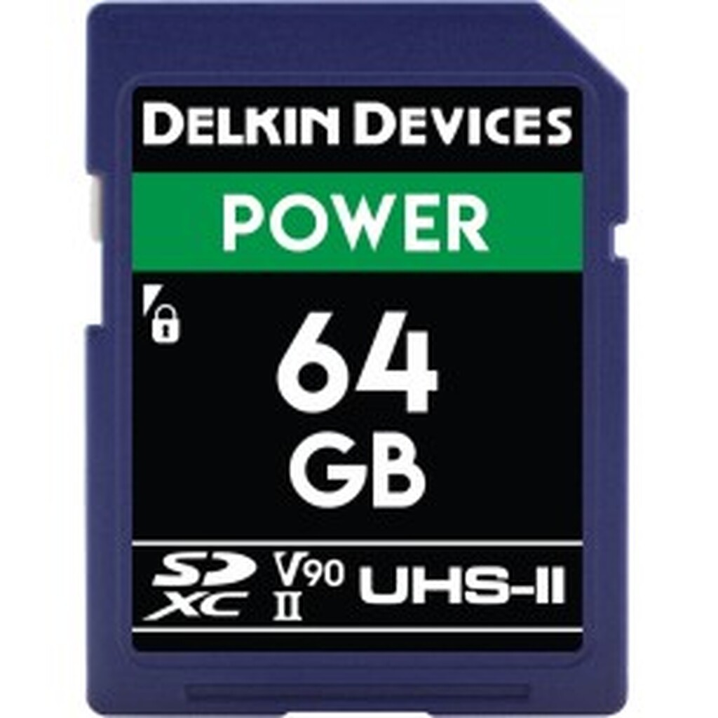 Delkin SD Power 2000X UHS-II U3 (V90) R300/W250 64GB - Hukommelseskort