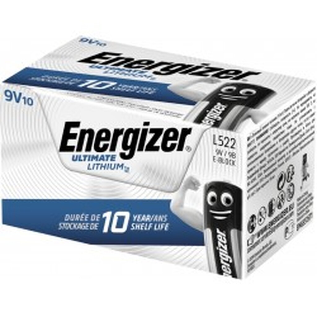 Energizer Ultimate Lithium 9V B2B 10 pack - Batteri