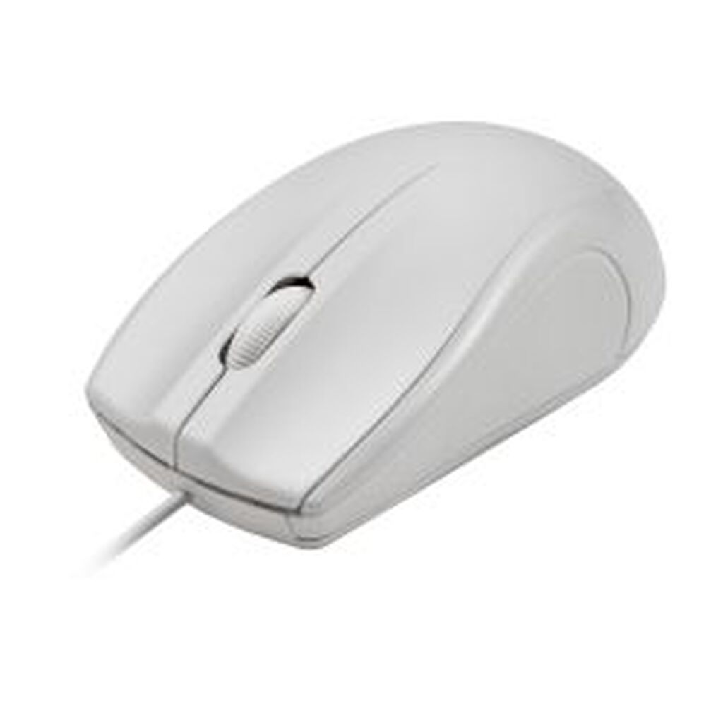 Deltaco Wired Optical Mouse, 3 Buttons W/ A Scroll, 1200 Dpi, White