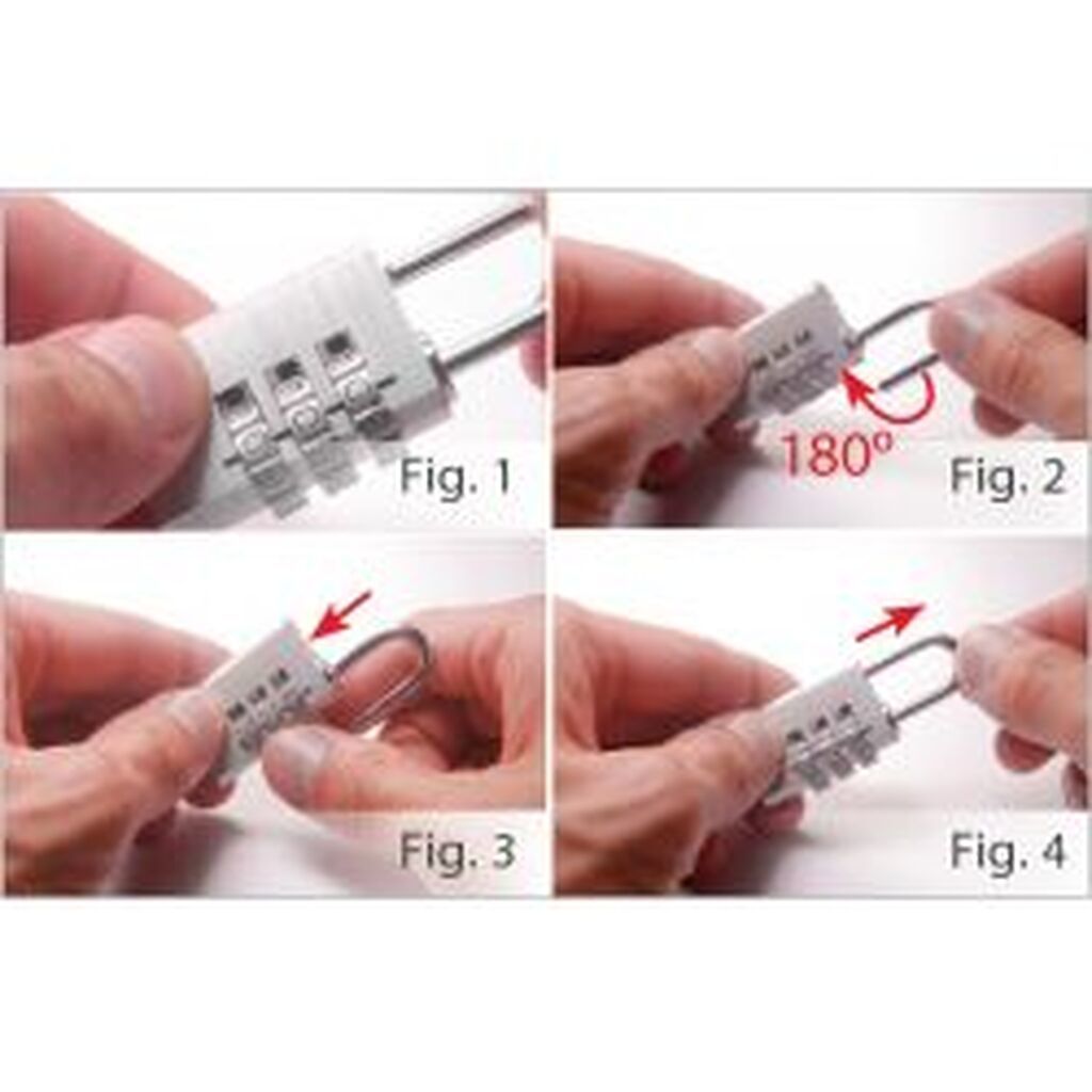 Travelblue 3 Dial Combi Lock, Mix Color Silver Or Gold