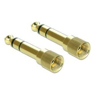 Delock Adapter 6.35 Mm Stereo Plug 3.5 Mm Jack 3 Pin 2 Pieces