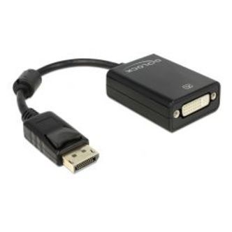 Delock Adapter Displayport 1.1 Male &gt; Dvi Female Passive Black