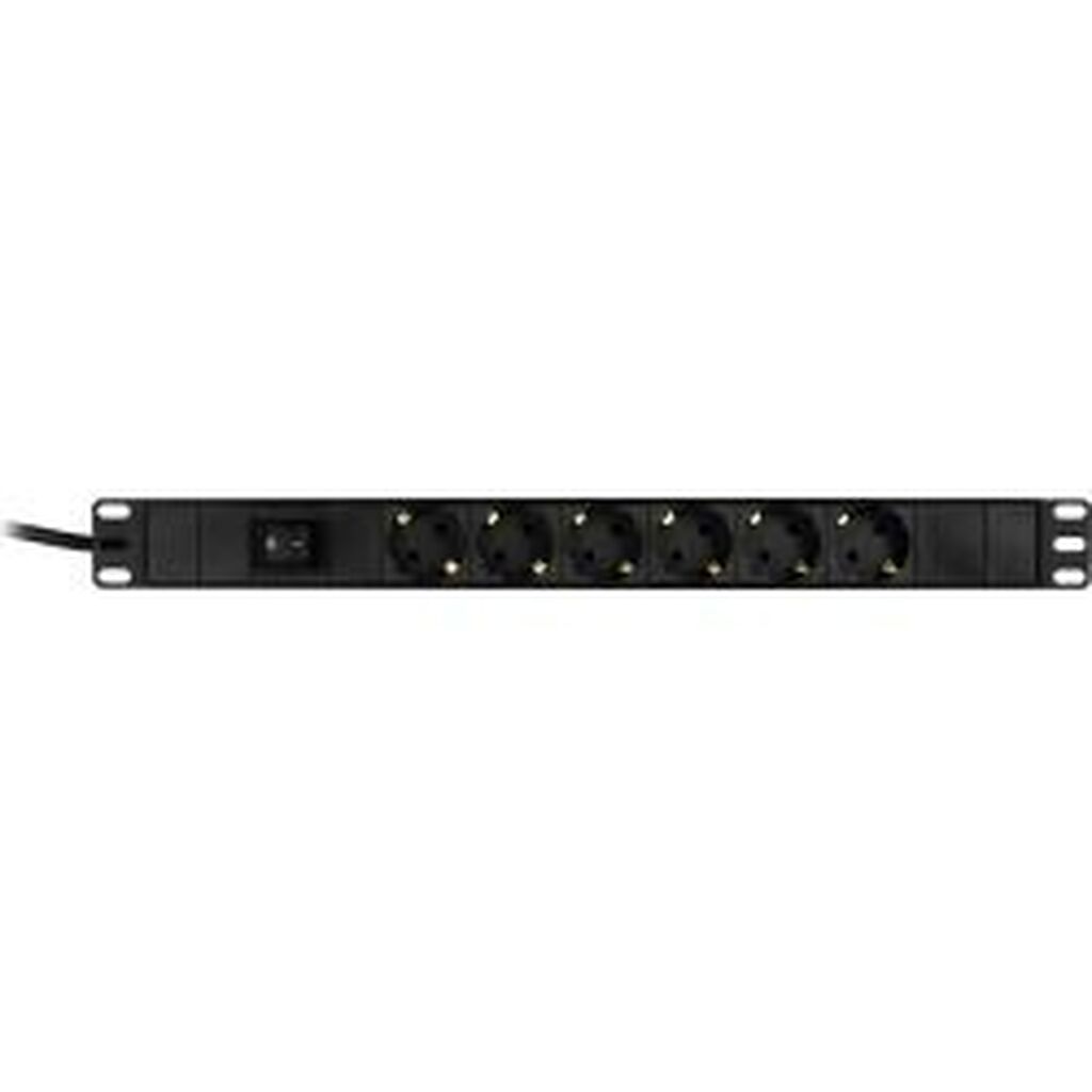 Deltaco Powerstrip W/ 6xcee 7/3 Socket 1xcee 7/7 19 1u 3m Cable