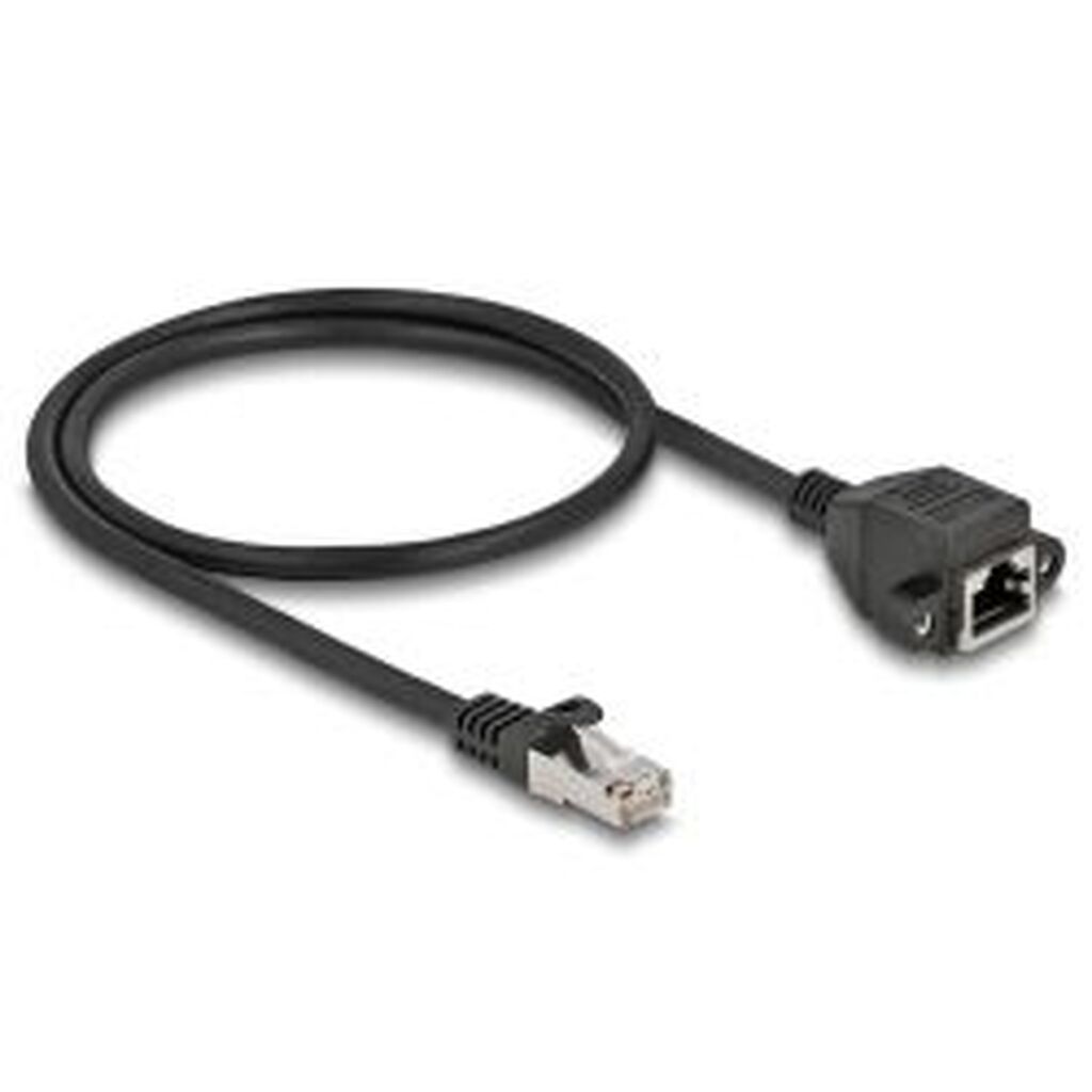 Delock Extension S/ftp Rj45 Plug To Rj45 Jack Cat.6a 50 Cm Black