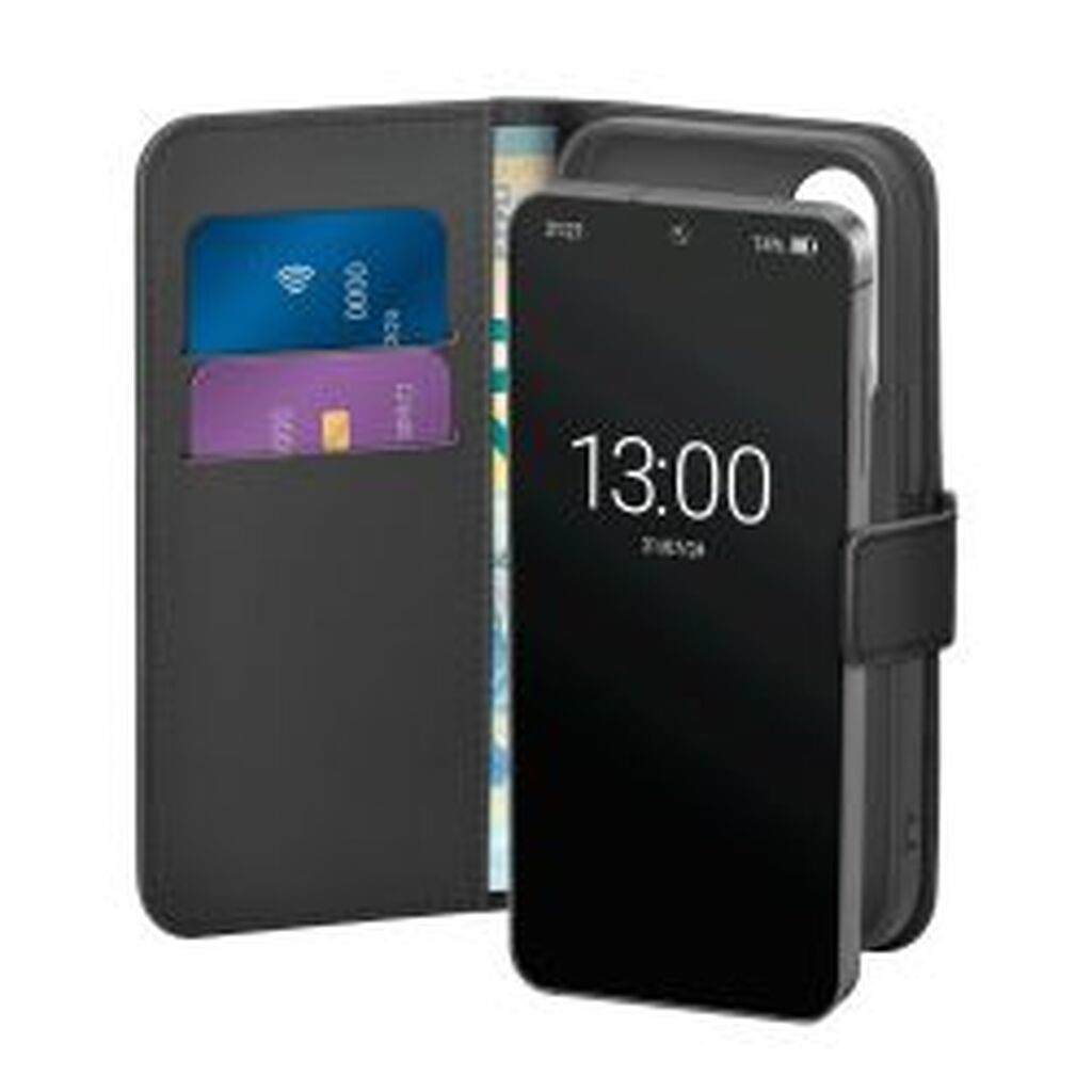 Puro Samsung Galaxy S25 Wallet Case, 2 Card Slots, Black