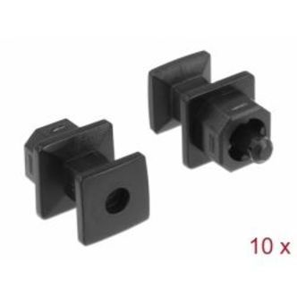 Delock Dust Cover For Toslink Male With Grip 10 Pieces Black