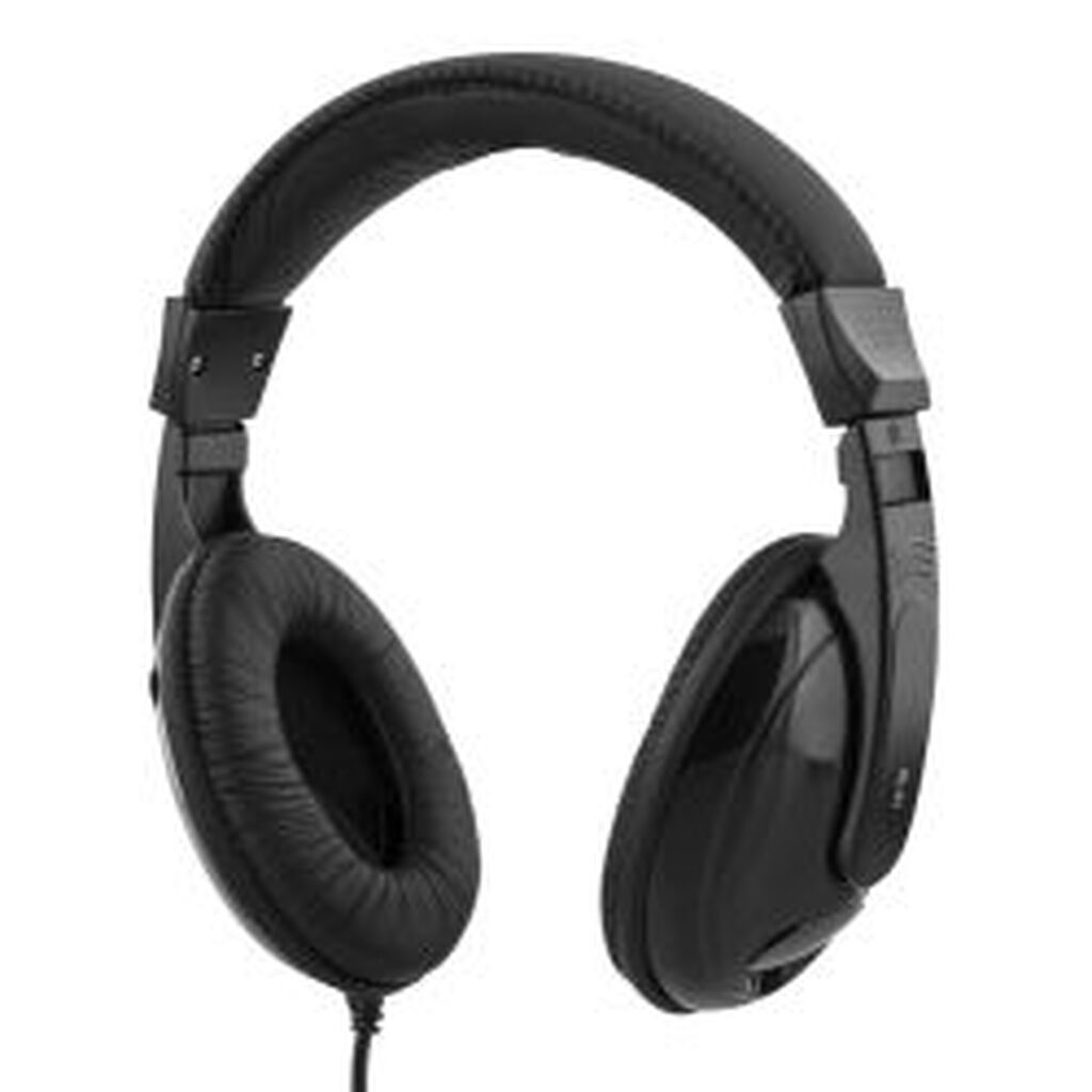 Deltaco Headphones With Volume Control 2.5m Cable, Black - Høretelefon