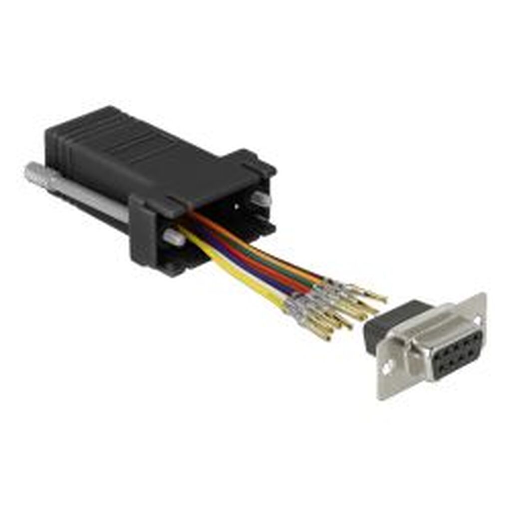 Delock Adapter D-sub 9 Pin Female To Rj45 Female Assembly Kit Black