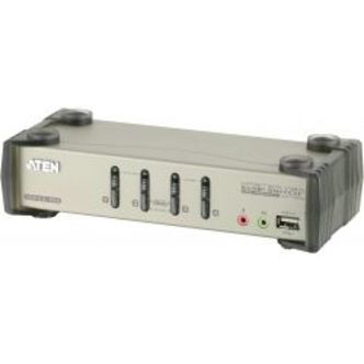 Aten Kvm Switch 1console Controls 4cpus Usb2 Additional Usb Ports