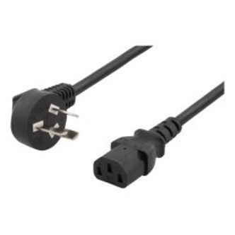 Deltaco Earthed Power Cable, Psb-10a - Iec 60320 C13, 2m, Black