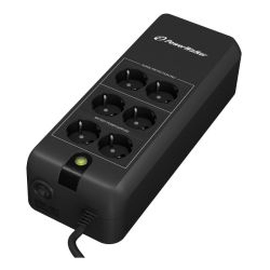 Powerwalker Vfd 600 Apfc, 6x Schuko Outlets, 600va, 0,50 Opf, Black