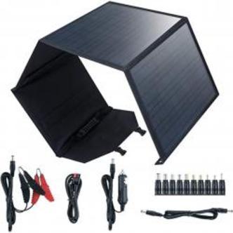 Lakuda Solcellepanel 80W m/ 2 USB udgange + 18V DC - Solcelleoplader