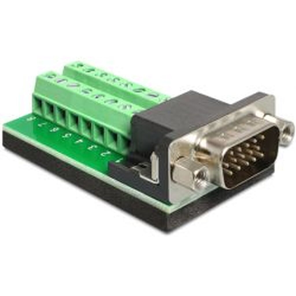 Delock Hd-15 Terminal Block Adapter, Hd-15 Male