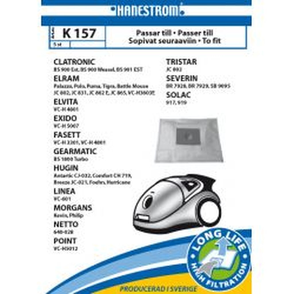 Hanestroem Vacuum Cleaner Bags K157