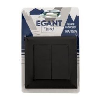 Egant Switch Flush Double 2-pole/2-way 6+6