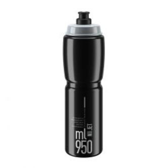 Elite Flaske Jet black, grey 950ml - Drikkeflaske