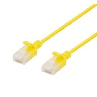 Deltaco U/utp Cat6a Patch Cable, Slim, 3,5mm I Diameter, 3m, Yellow