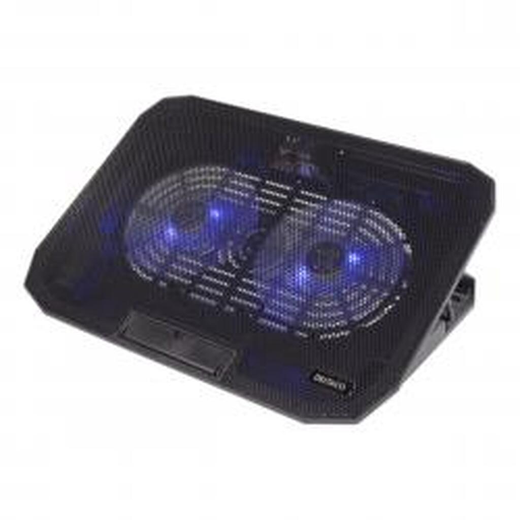 Deltaco Laptop Cooler 15.6 Lapotop 2x120mm Fans Blue Led Black - Tilbehør til computer