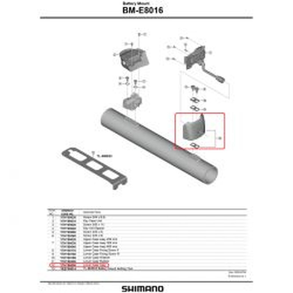 Shimano Lower Case Assy Bm-e8016 - Cykelreservedele