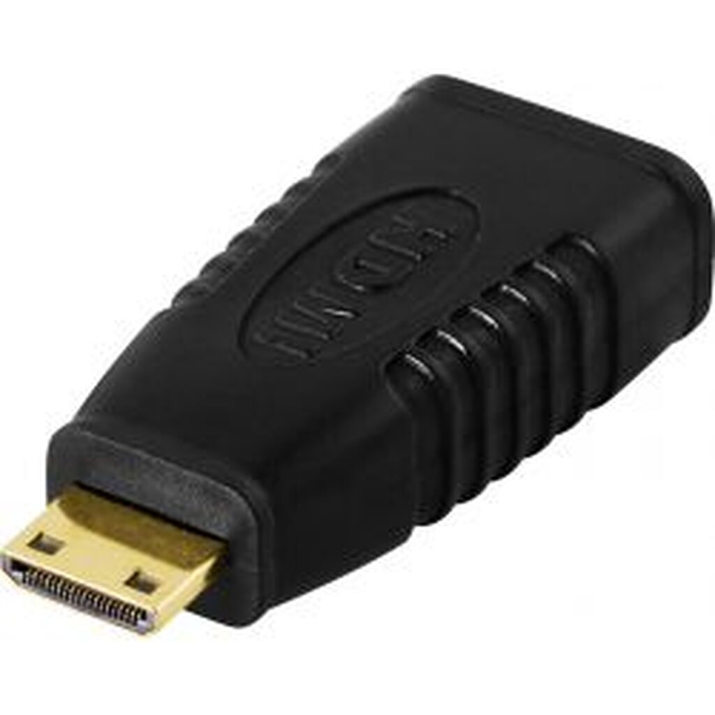 Deltaco Hdmi Adapter, Mini Hdmi Male To Hdmi Female, 19-pin, Gold-pl