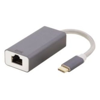 Deltaco Prime Usb-c Network Adapter, Gigabit, Alu, Space Grey