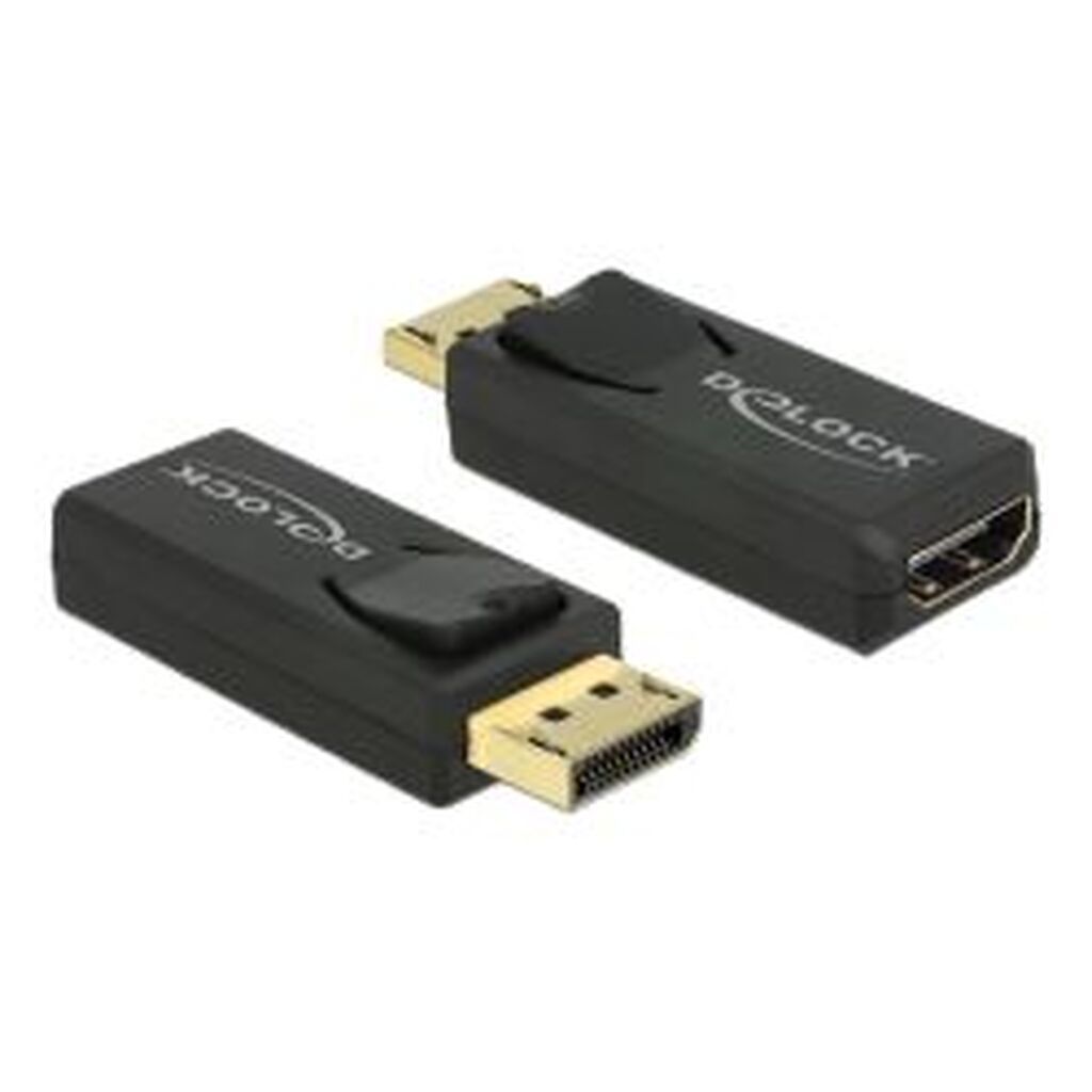 Delock Adapter Displayport 1.2 Male &gt; Hdmi Female 4k Active Black