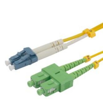 Deltaco Os2 Fiber Cable, Lc - Sc, Duplex, Upc/apc, 2,0m