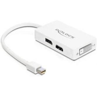 Delock Mini Displayport To Dvi/hdmi/displayport, White