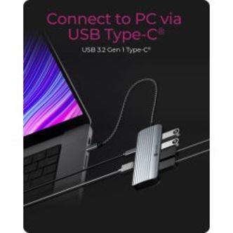 Icy_box 6-in-1 Docking Station, Hdmi 4k60hz, 4x Usb-a 5 Gbit/s