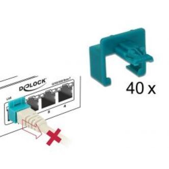 Delock Rj45 Secure Clip 40 Pieces Set, Blue/red