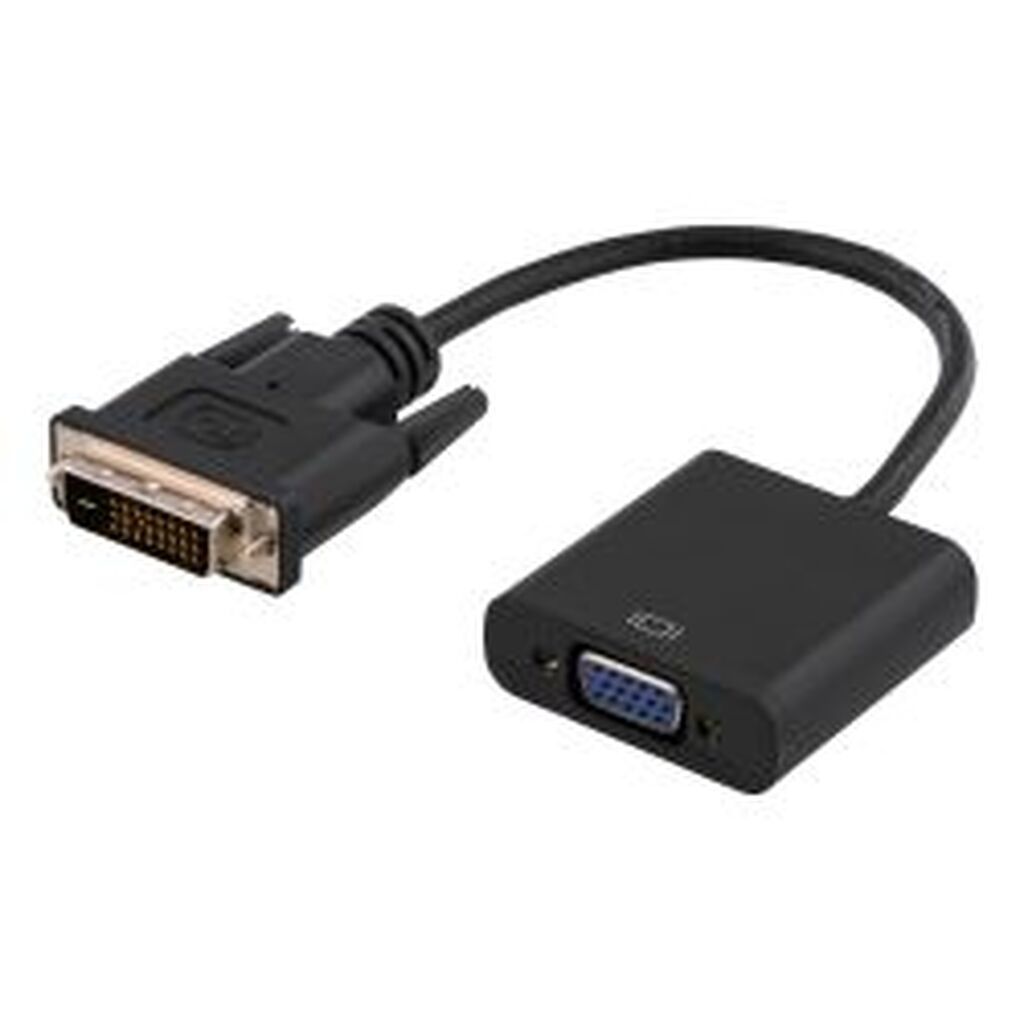 Deltaco Dvi-d Single Link - Vga Adapter, Black - Adapter