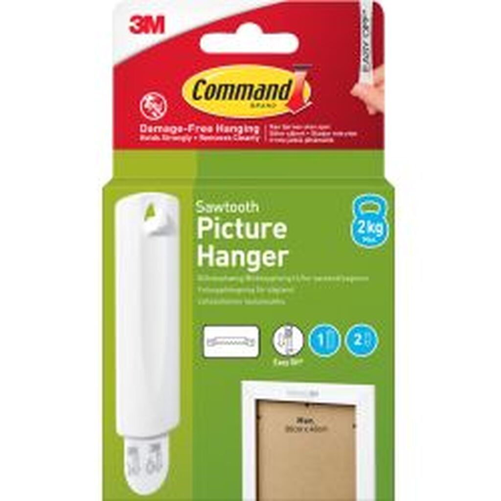3M Command Sawtooth 1 Hook+2 Strips
