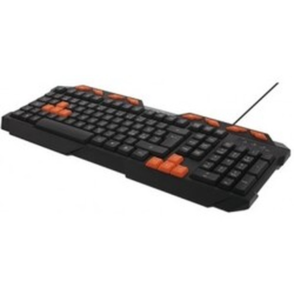 Tastatur, Anti-ghosting, USB, nordisk layout, sort/orange - Diverse