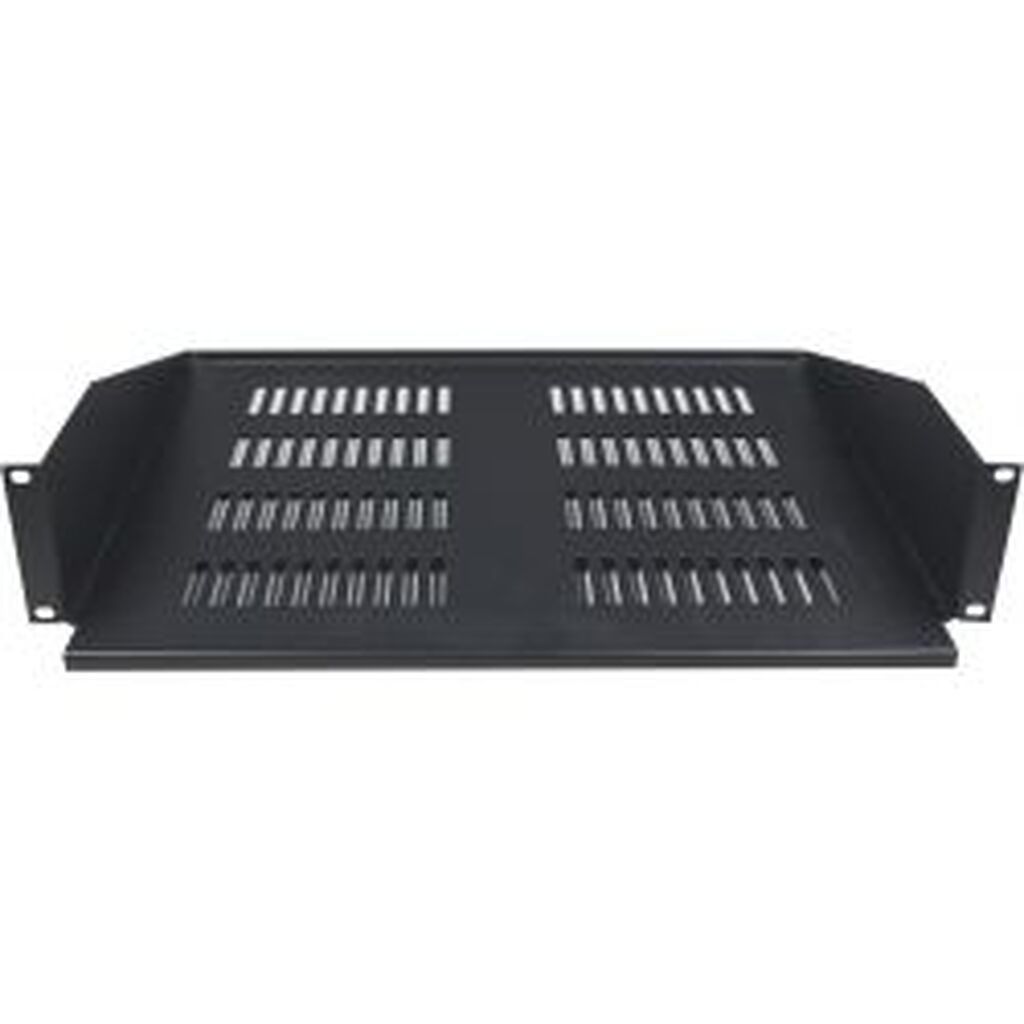 Toten 19 Fixed Shelf, 2u, 367mm Deep, Max 17kg, Black