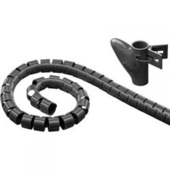 Deltaco Nylon Wire Tube, 25mm Diameter Tool Included, 10m, Black
