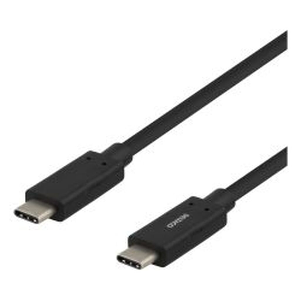 Deltaco Usb-c To Usb-c Cable, 1m, 3a, Usb 3.1 Gen, E-marker, Black