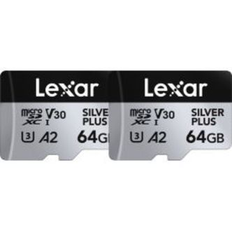 Lexar microSDXC Silver Plus 1066x UHS-I/U3/A2/4K R205/W100 (V30) 64GB - 2pack