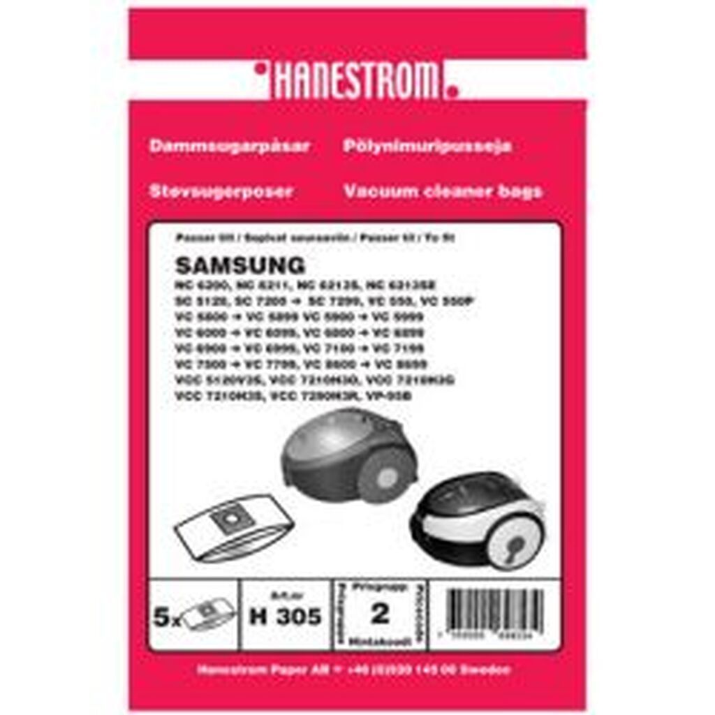 Hanestroem Dammsugarpåsar Samsung Vcc 7210h3o