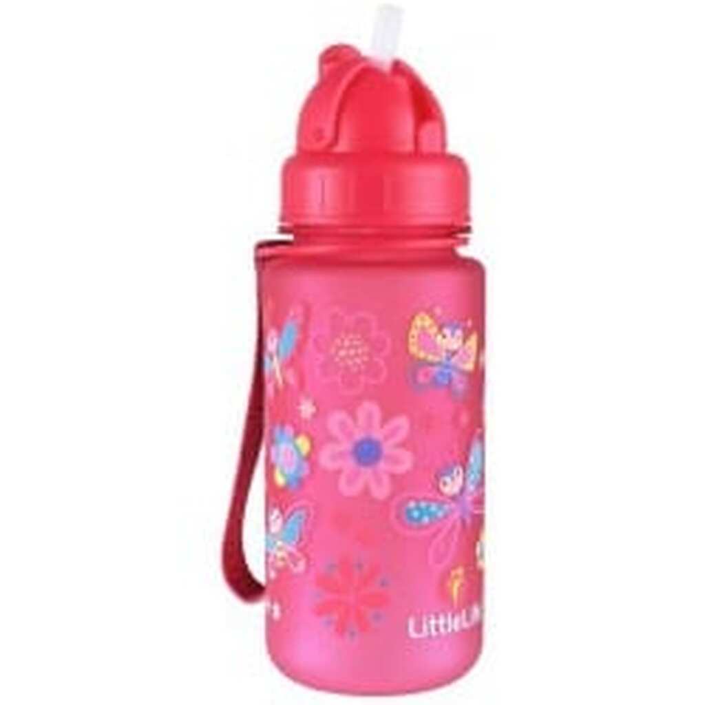 Littlelife Water Bottle, Butterflies, 400ml - Drikkeflaske