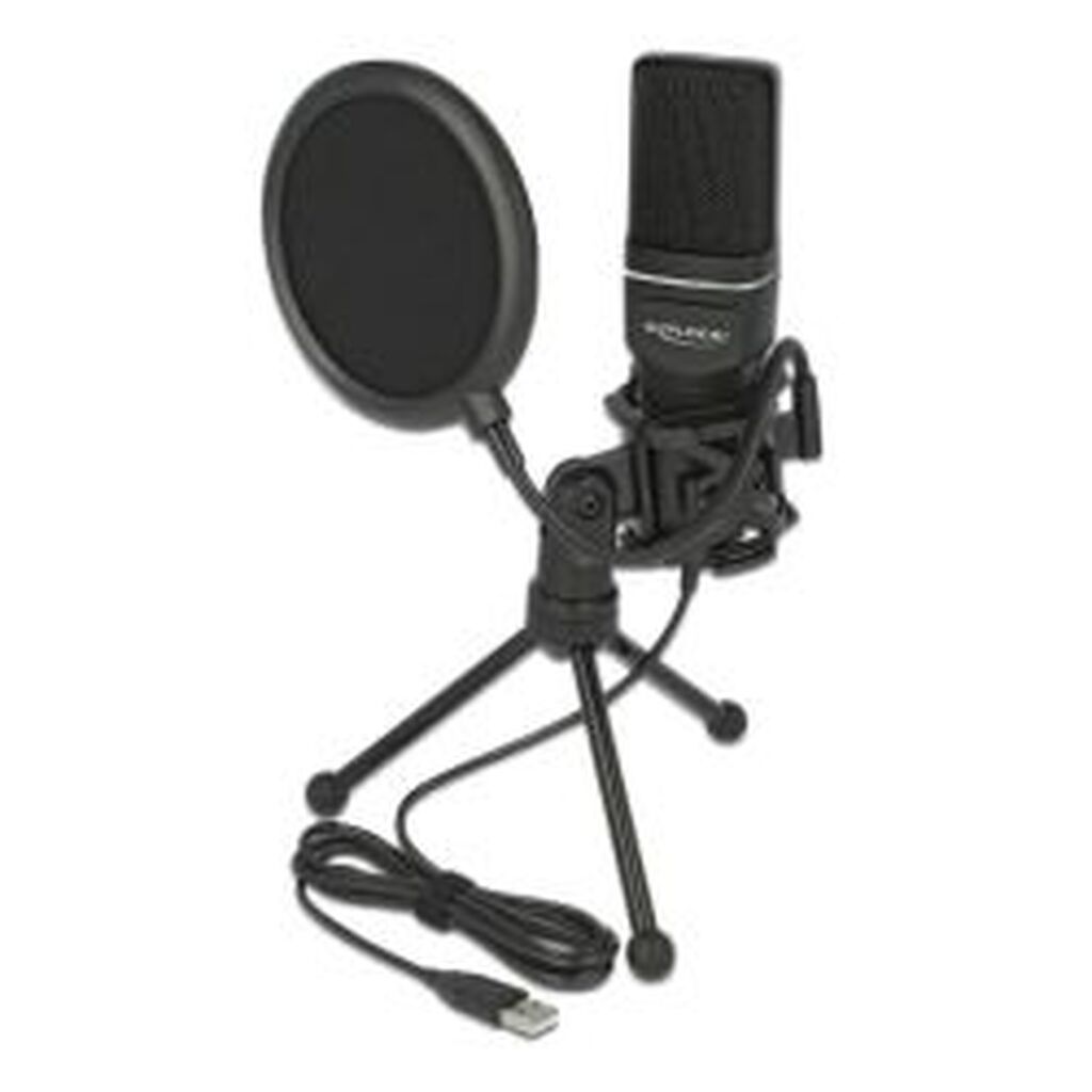 Delock Usb Condenser Microphone Set Podcasting Gaming And Vocals