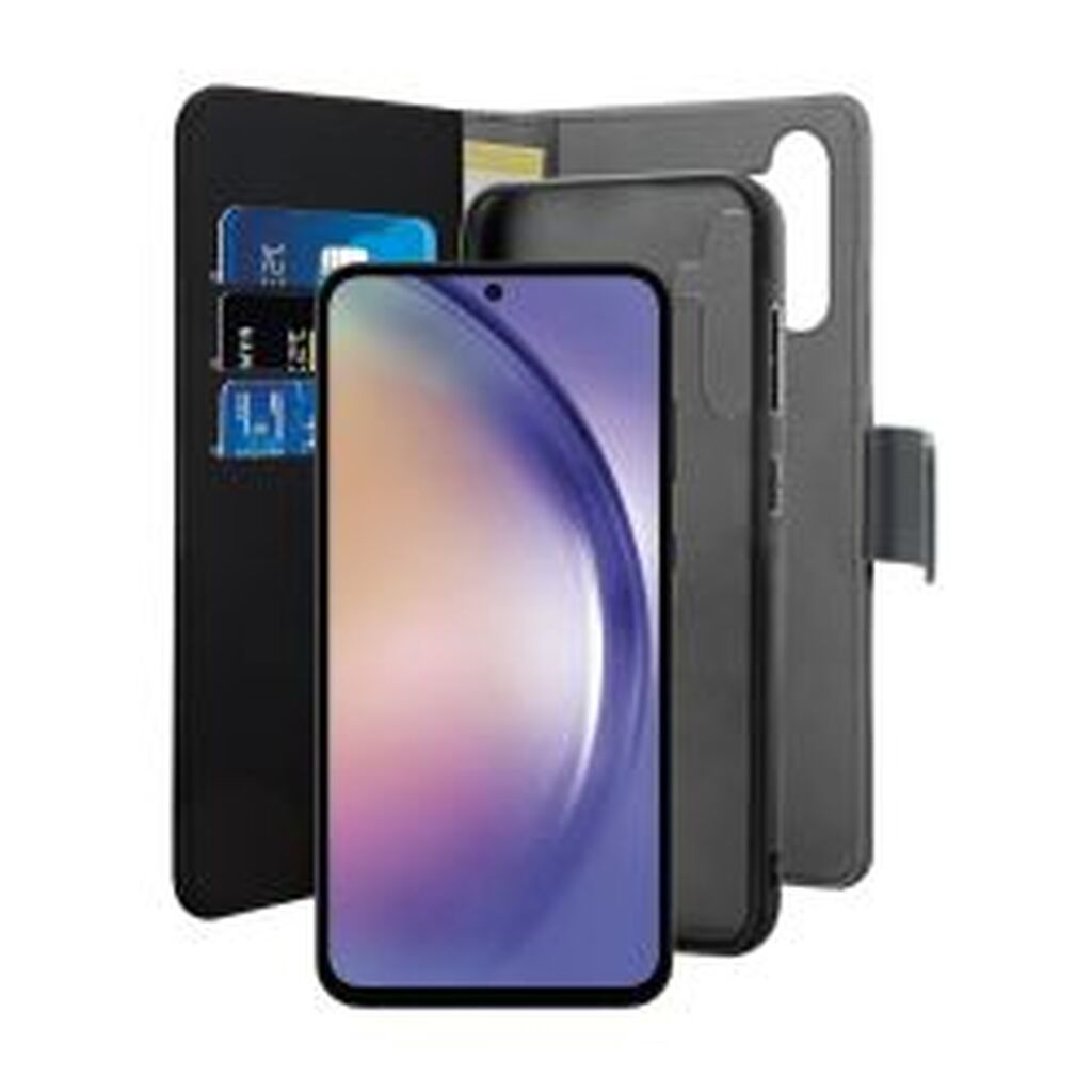 Puro Samsung Galaxy A55 Wallet, Detachable, Black