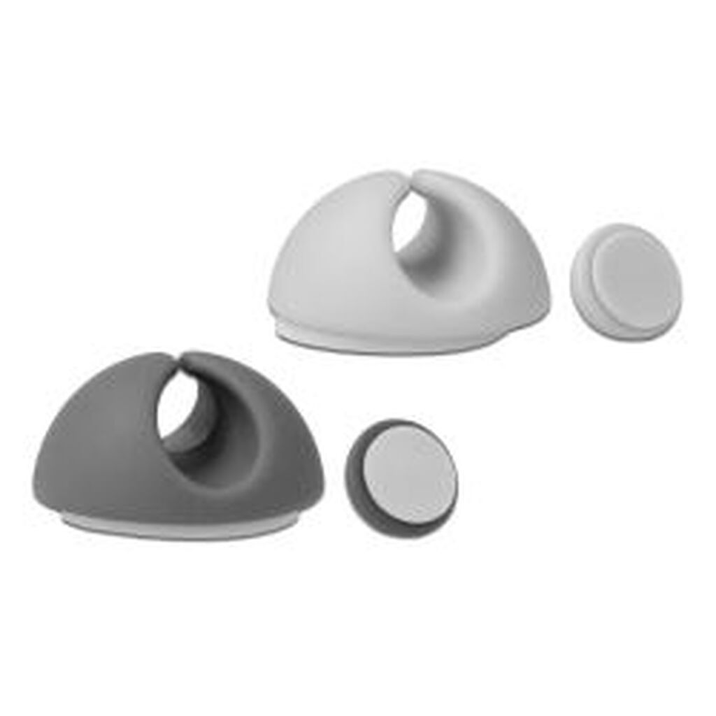 Delock Adhesive Cable Holder, 6-pack, 3x Grey, 3x White, Trp