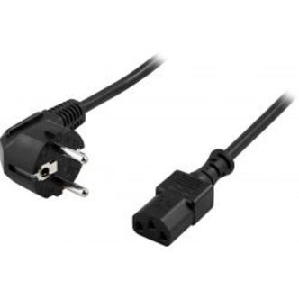 Deltaco Device Cable, Pc Wall, Angled Cee 7/7 - Straight Iec C13, 3m